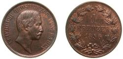World Coins - Germany Grand-duchy of Baden German states 1856 1 Kreuzer - Friedrich I Copper (659940) 3.4g UNC KM 232
