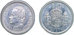 World Coins - Spain Kingdom 2000 M 10 Pesetas - Juan Carlos I (Silver) Silver (.925) (150000) 4.63g UNC