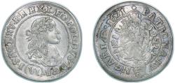 World Coins - Hungary Austro-Hungarian Empire 1671 KB 6 Kreuzers - Leopold I Billon (.438 silver) Kremnica Mint 3.1g XF ÉH 1072 H 1450 KM 164
