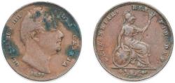 World Coins - Great Britain United Kingdom 1837 1 Farthing - William IV Copper Royal Mint (Tower Hill) (3010500) 4.65g VF KM 705 Sp 3848