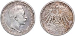 World Coins - Germany Kingdom of Prussia German states 1902 A 2 Mark - Wilhelm II Silver (.900) (Ag 900, Cu 100) (3948323) 11.02g XF  KM 522 J 102 AKS 134 Neum 12