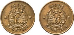 World Coins - Denmark Kingdom ND Token - Århus Sporveje Brass 1.92g UNC
