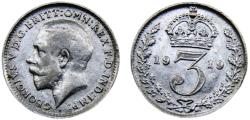 World Coins - Great Britain United Kingdom George V 1919 3 Pence