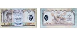 World Coins - Nepal 2002 10 Rupees (Accession) Polymer (50000000) UNC P 45