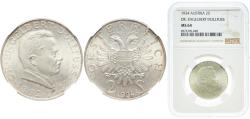 World Coins - Austria Federal State 1934 2 Schilling (Death of Engelbert Dollfuss) Silver (.640) Vienna Mint (1500000) 12g NGC MS 64  KM 2852 Schön 59