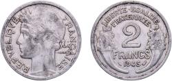 World Coins - France 1945 2 Francs Aluminium (95% Aluminium, 5% Magnesium) Paris Mint (16636896) 2.18g VF Franc 2014 269/5 KM 886a.1