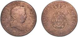 World Coins - Portugal Kingdom 1826 Pataco - Pedro IV Bronze Lisbon Mint 31.03g F KM 373 Gomes P4 01, P4 02