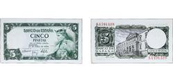 World Coins - Spain 1954 5 Pesetas Paper UNC P 146
