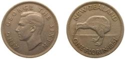 World Coins - New Zealand State 1951 1 Florin - George VI (3rd type) Copper-nickel Royal Mint (Tower Hill) (2000000) 11.31g XF KM 18