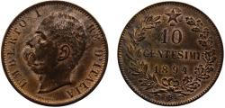 World Coins - Italy Umberto I 1894 BI 10 Centesimi