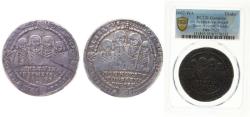 World Coins - Germany Duchy of Saxe-Weimar Holy Roman Empire 1607 1 Thaler - John Ernest I and his seven brothers Silver Saalfeld Mint 29g PCGS VF Scratches KM 1 Schnee 341 KoppeSW 193 Dav GT I