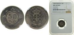 World Coins - Portugal Kingdom 1900 50 Réis - Carlos I Copper-nickel (8000000) 2.5g NGC UNC KM 545 Gomes C1 05,01