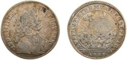 World Coins - France Kingdom 1673 Jeton - Louis XIV, TRÉSOR ROYAL Silver 5.6g VF F1872
