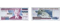 World Coins - Turkey Republic ND (1996) 1 000 000 Lira Paper (610712000) AU  P 209