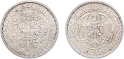 World Coins - Germany - 1871-1948 Weimar Republic 1932 A 5 Reichsmark Silver (.500) (32303000) 24.92g AU KM 56 J 331 Dav GT III 966