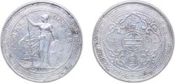 World Coins - Great Britain United Kingdom 1902 1 Dollar (British Trade Dollar) Silver (.900) 26.72g XF KM T5