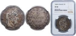 World Coins - France Kingdom 1840 A 5 Francs - Louis-Philippe I Silver (.900) Paris Mint (4747556) 25g NGC XF 40  KM 749 Franc 2014 324 Gad 1789 678