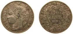 World Coins - France Third Republic 1895 A 50 Centimes Silver (.835) Paris Mint (7200000) 2.5g XF F 189 Gad 419 KM 834 Gad 419a