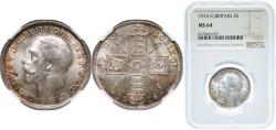 World Coins - Great Britain United Kingdom 1916 1 Florin - George V (1st issue) Silver (.925) Royal Mint (Tower Hill) (21064300) 11.31g NGC MS 64 KM 817 Sp 4012