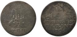 World Coins - Germany Free Hanseatic city of Hamburg Holy Roman Empire 1795 1 Schilling Courant Billon (.375 silver) Hamburg Mint 0.82g F  KM 456