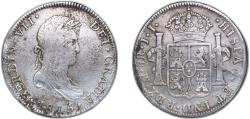 World Coins - Mexico Spanish colony 1815 Mo JJ 8 Reales - Ferdinand VII Silver (.903) Mexico City Mint 26.65g VF KM 111