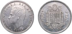 World Coins - Spain Kingdom 1975 *19-76 100 Pesetas - Juan Carlos I Copper-nickel (4400000) 16.99g UNC KM 810