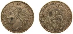 World Coins - France Third Republic 1895 A 50 Centimes Silver (.835) Paris Mint (7200000) 2.5g AU F 189 Gad 419 KM 834 Gad 419a