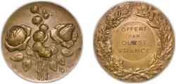 World Coins - France Republic ND Medal - Offert par Ouest France Bronze 56.51g UNC