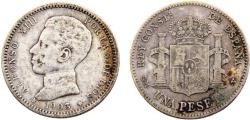 World Coins - Spain Kingdom Alfonso XIII 1903 *19-03 SMV 1 Peseta 4th portrait