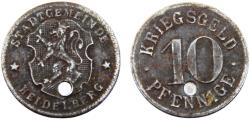 World Coins - Germany Weimar Republic City of Heidelberg ND(1918-1919) 10 Pfennig German notgeld