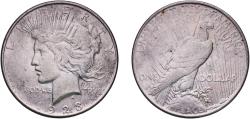 Us Coins - United States Federal republic 1923 D 1 Dollar "Peace Dollar" Silver (.900) Denver Mint (30800000) 26.68g AU PCGS 7360