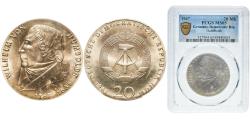 World Coins - Germany German Democratic Republic Democratic republic 1967 A 20 Mark (Wilhelm von Humboldt) Silver (.800) (97000) 20.9g PCGS MS 65  KM 18