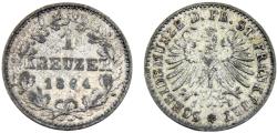 World Coins - Germany States Free imperial city of Frankfurt 1864 1 Kreuzer