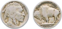 Us Coins - United States Federal republic 1918 5 Cents "Buffalo Nickel" (flat ground) Copper-nickel (32086314) 5g VF KM 134 Schön 132