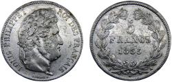 World Coins - France Kingdom Louis-Philippe I 1835 A 5 Francs