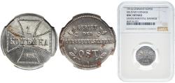World Coins - Germany Second Empire 1916 J 1 Kopeck - Wilhelm II (Military Coinage) Iron Hamburg Mint (7682000) 2.8g NGC UNC  KM 21 Schön 1 ParM 1 J N 601 Bit 6 Bit 7