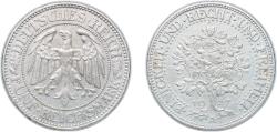World Coins - Germany Germany - 1871-1948 Weimar Republic 1927 A 5 Reichsmark Silver (.500) (7926000) 24.59g XF KM 56 J 331 Dav GT III 966