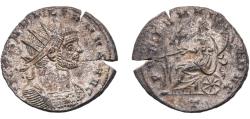 Ancient Coins - Rome Roman Empire 270 - 275 T BI Antoninianus - Aurelianus (FORTVNA REDVX; Fortuna) Billon Mediolanum Mint 3.61g XF  RIC V.1 128 OCRE ric.5.aur.128