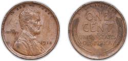 Us Coins - United States Federal republic 1918 1 Cent "Lincoln - Wheat Ears Reverse" Bronze Philadelphia Mint (288104634) 3.08g AU KM 132 KM A132 Schön 130