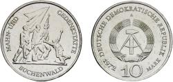 World Coins - Germany German Democratic Republic Democratic republic 1972 A 10 Mark (Buchenwald Memorial) Copper-nickel Berlin Mint (15108481) 12.08g UNC  KM 38 Schön 38 J 1539 AKS 57