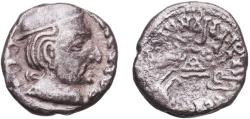 Ancient Coins - India (ancient) Western Satraps 278 - 295 AR Drachm - Bhartrdāman Silver 2.33g VF  BMC Delhi 666 AMF 29.2