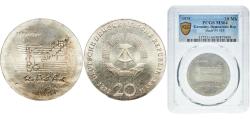 World Coins - Germany German Democratic Republic Democratic republic 1975 A 20 Mark (Johann Sebastian Bach) Silver (.625) Berlin Mint (100000) 20.9g PCGS MS 64  KM 59