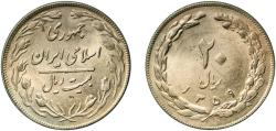 World Coins - Iran Islamic Republic 1359 (1980)  20 Rials Cuproníquel Astarabad 8.96g UNC  KM 1236