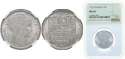 World Coins - France 1931 10 Francs Silver (.680) (35467583) 10g NGC MS 64 F 360 KM 878 Gad 801 Schön 205