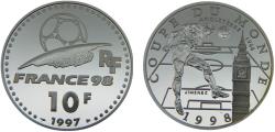 World Coins - France Fifth Republic 1997 10 Francs World Cup 98