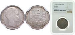 World Coins - France Third Republic 1929 10 Francs Silver (.680) Paris Mint (16291726) 10g NGC MS 63 KM 878 Gad 801 Schön 205
