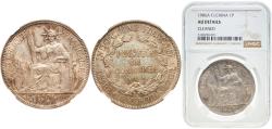 World Coins - French Indochina French colony 1906 A 1 Piastre Silver (.900) (Copper .100) Paris Mint (10194000) 27g NGC AU KM 5a.1 Lec 289