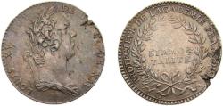 World Coins - France Kingdom ND Jeton - Louis XV, ACADÉMIE FRANÇAISE Silver 7.6g VF