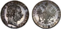 World Coins - Austria Austro-Hungarian Empire Franz Joseph I 1891 2 Florin