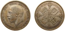 World Coins - Great Britain United Kingdom 1932 1 Florin - George V (3rd issue) Silver (.500) Royal Mint (Tower Hill) (717000) 11.3g VF KM 834 Sp 4038
